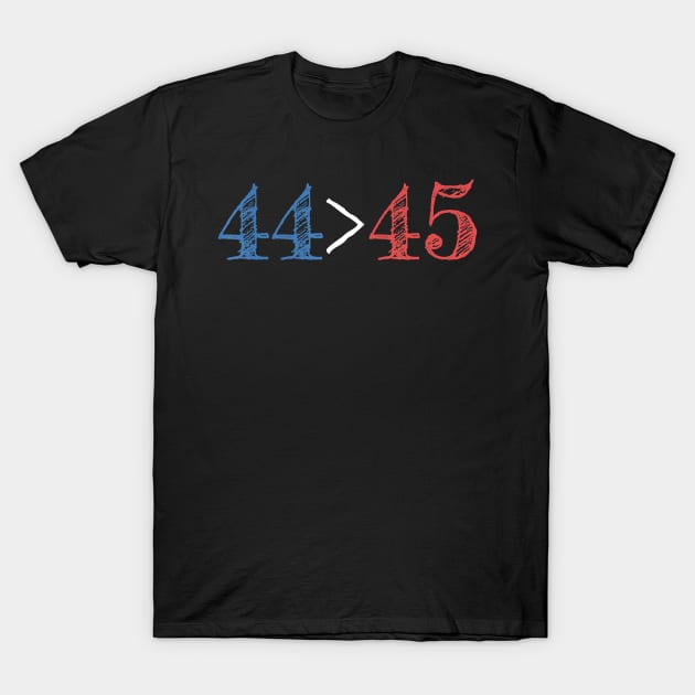 44 Is Greater Than 45 Presidential Protest Gift T-Shirt by ngatdoang842b